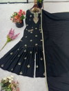 Tew Heavy Chinon Silk Embroidery Sequence Work Dress Material Wholesalers In Delhi